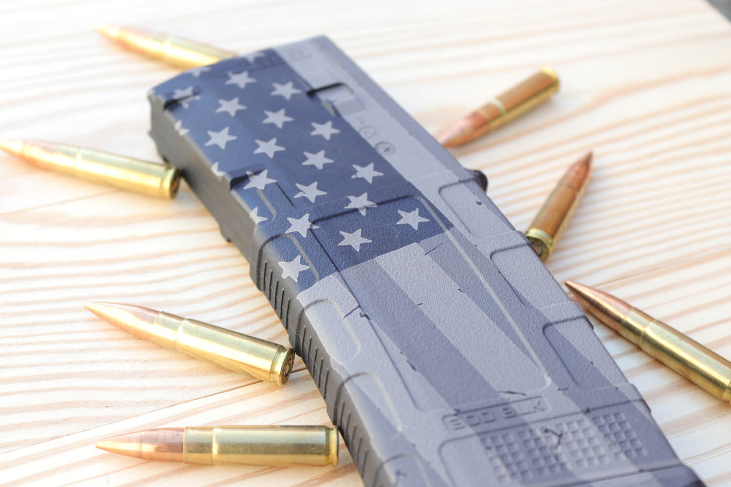 Custom Laser Engraved Magpul PMAG 30 AR 300BLK GEN M3 - American Flag - Laser Etched - Image 3